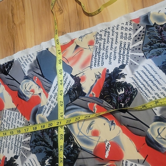 Vintage Remnant Fabric 80s novelty print As Is - Picture 9 of 15